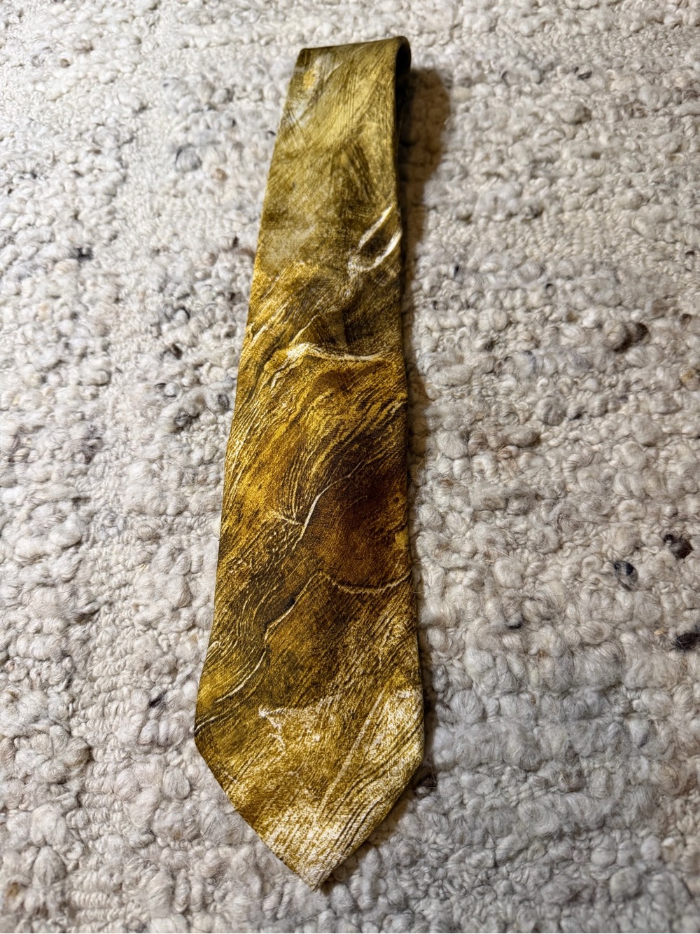 Bugatchi Gold and Bronze Swirl Men's Tie